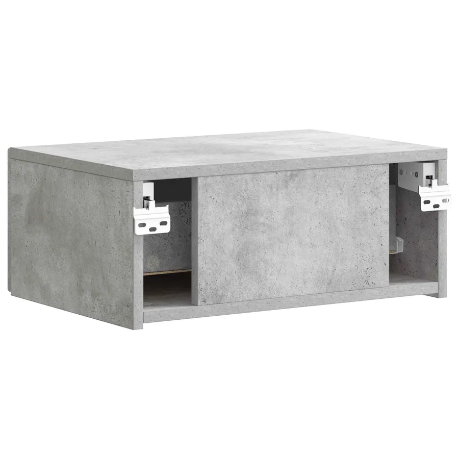 Cabinet de chevet mural 2 pcs Gris béton 49 x 34,5 x 20 cm - 9