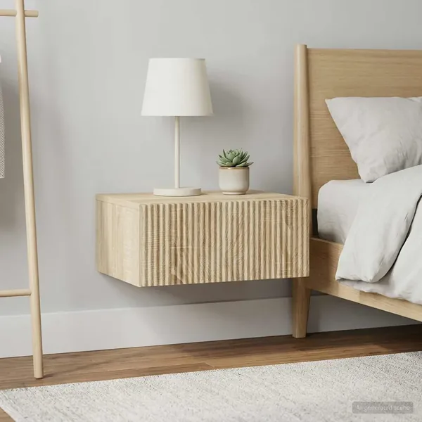 Cabinet de chevet mural 2 pcs Chêne Sonoma 49 x 34,5 x 20 cm