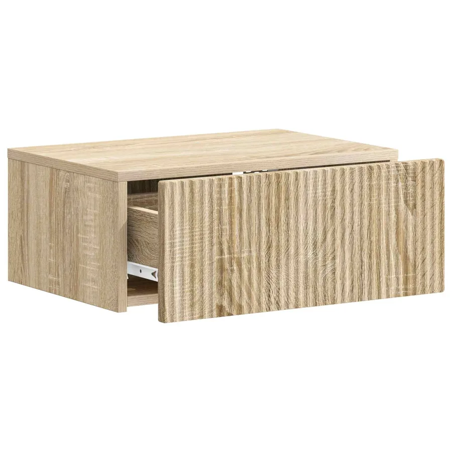 Cabinet de chevet mural 2 pcs Chêne Sonoma 49 x 34,5 x 20 cm - 6