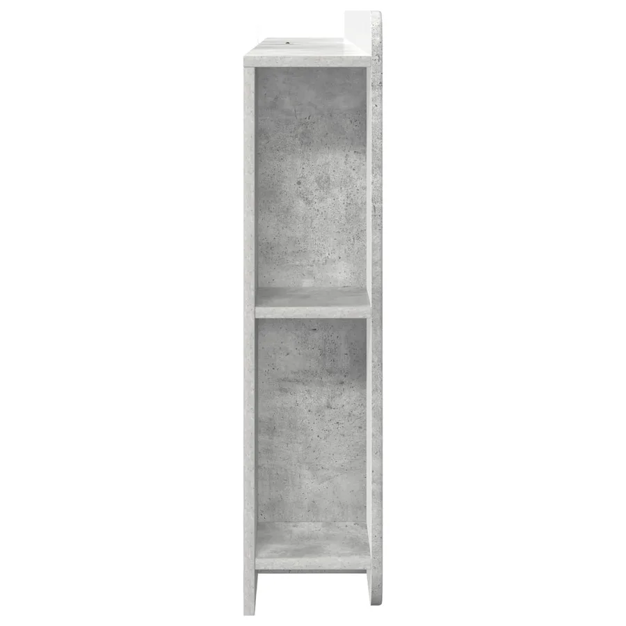 Cabinet de Tête de Lit Gris béton Bois d'ingénierie - 6