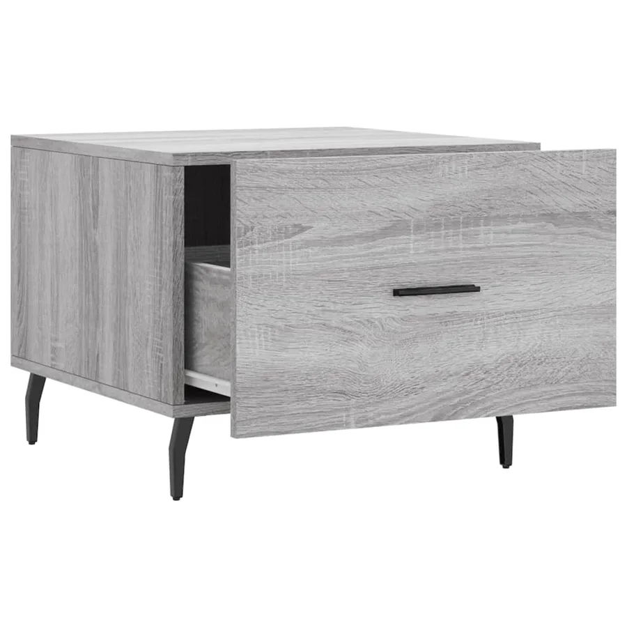 Table basse Sonoma gris 50x50x40 cm Bois d'ingénierie - 6