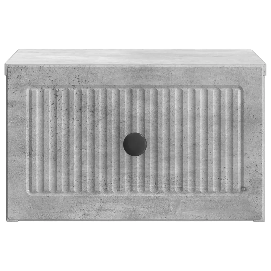 Cabinet de chevet mural Gris béton 33 x 34,5 x 20 cm - 5