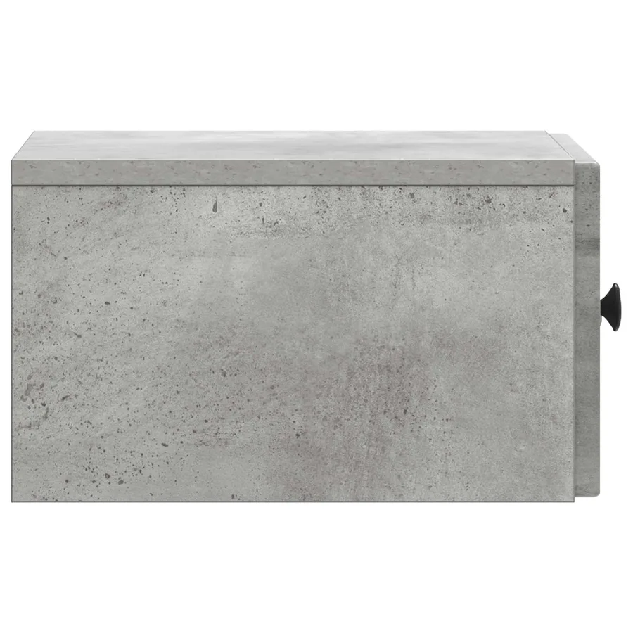 Cabinet de chevet mural Gris béton 33 x 34,5 x 20 cm - 6