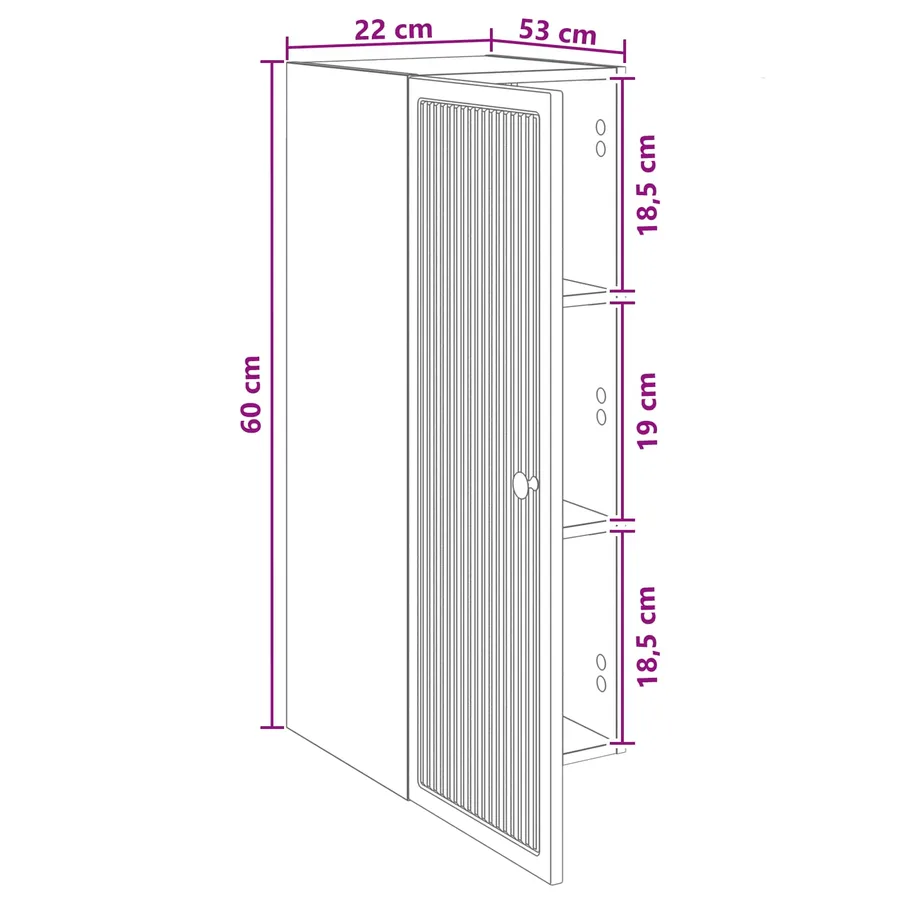 Armoire Murale Blanc brillant 33 x 34,5 x 90 cm - 8