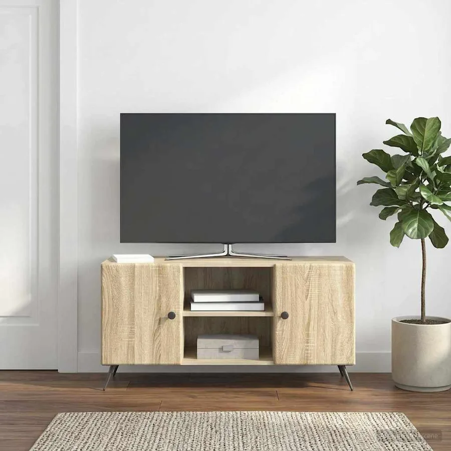 Meuble TV Chêne Sonoma 102 x 34,5 x 50 cm Bois d'ingénierie - 4
