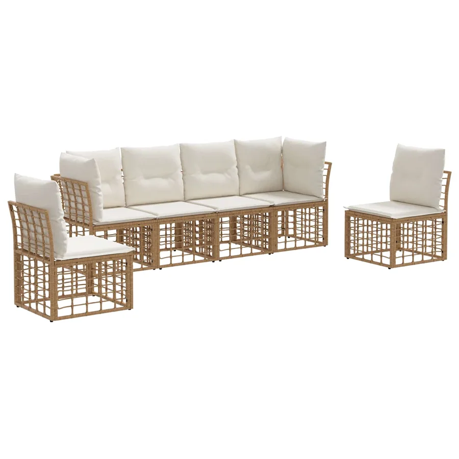 Ensemble de canapés d'extérieur Naturel Polyester - 2