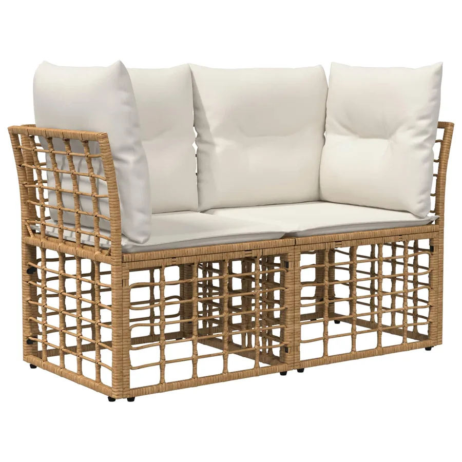 Ensemble de canapés d'extérieur Naturel Polyester - 3