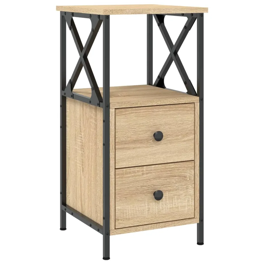 Table de chevet chêne sonoma 34x35,5x70 cm bois d'ingénierie - 2
