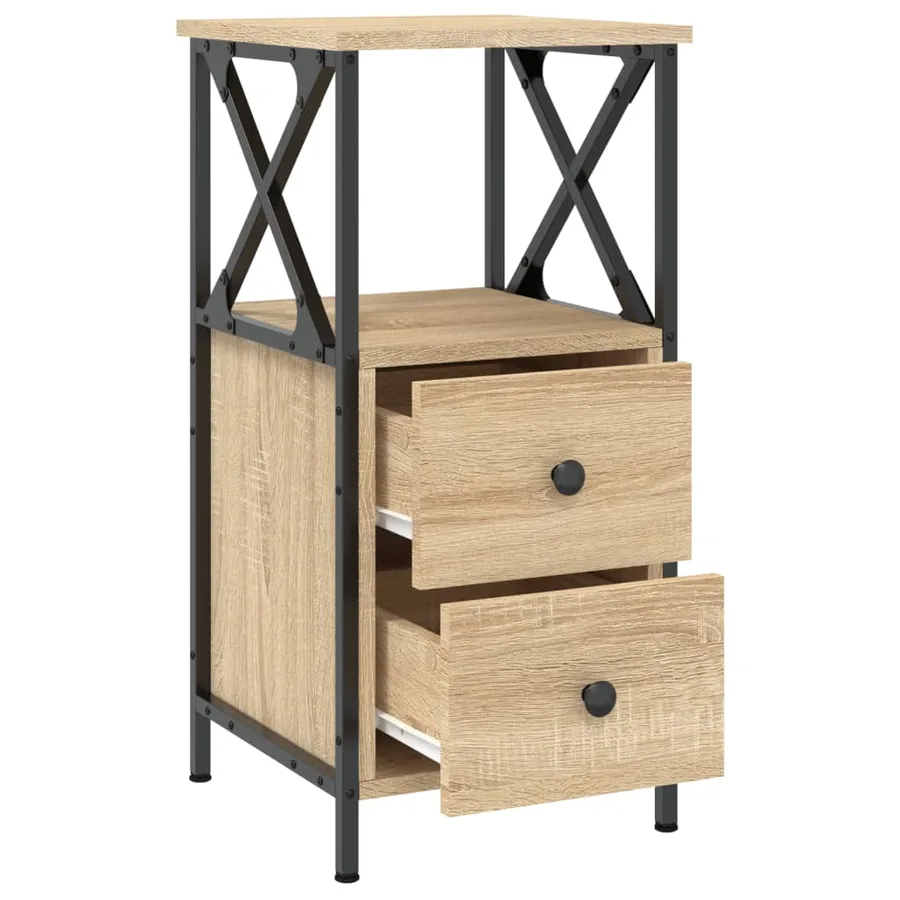 Table de chevet chêne sonoma 34x35,5x70 cm bois d'ingénierie - 3