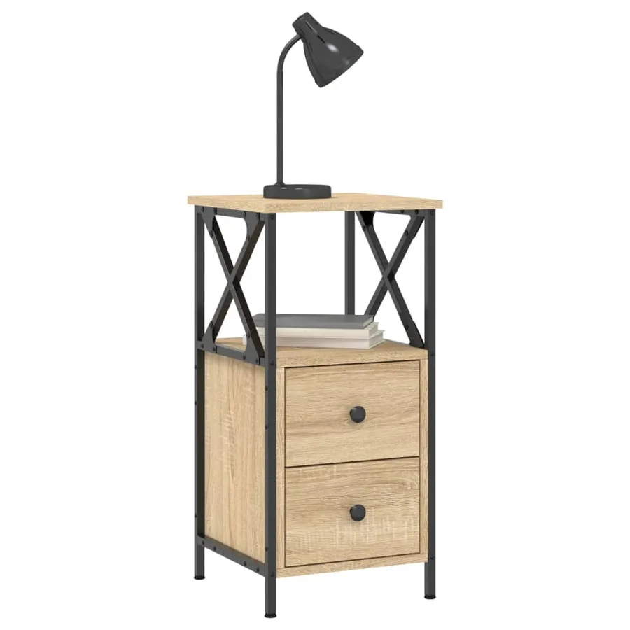 Table de chevet chêne sonoma 34x35,5x70 cm bois d'ingénierie - 7