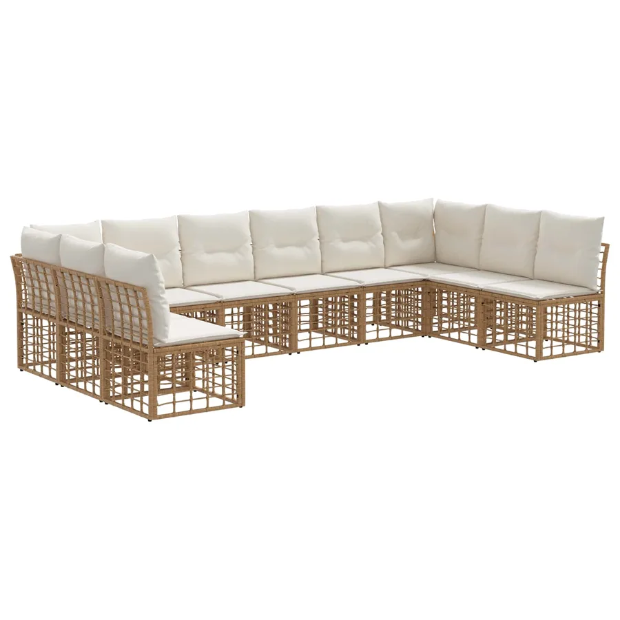 Ensemble de canapés d'extérieur Naturel Polyester - 2