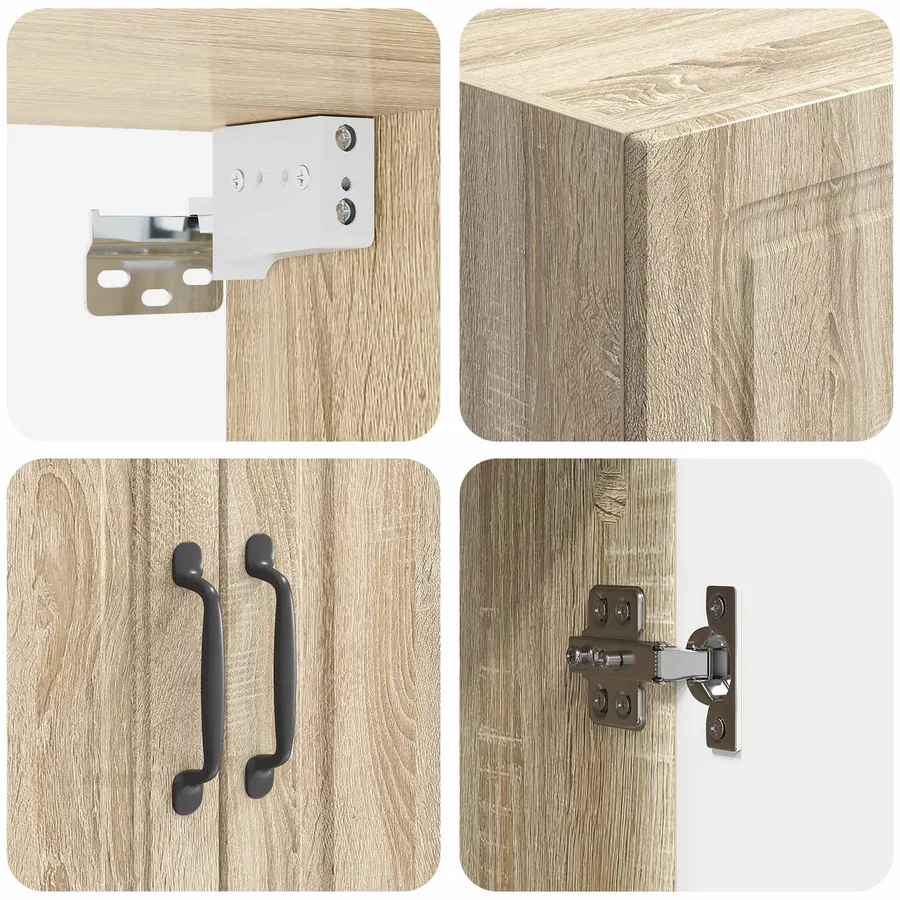 Armoire Murale Chêne Sonoma 59 x 31 x 60 cm Bois d'ingénierie - 7