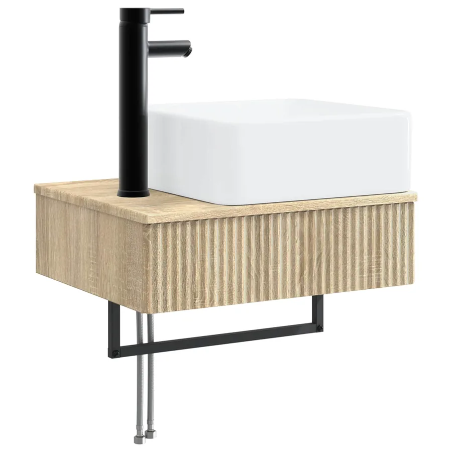 Ensemble d'armoire de salle de bain 4 pcs Chêne Sonoma - 5