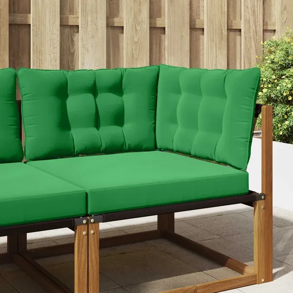 Coussin de canapé d'extérieur Polyester Vert 80 x 43 x 10 cm