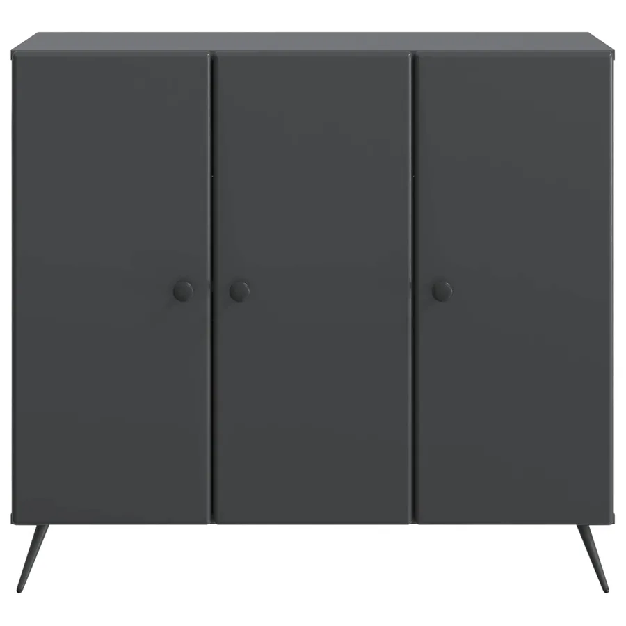 Buffet Noir 89 x 34,5 x 80 cm Bois d'ingénierie - 6