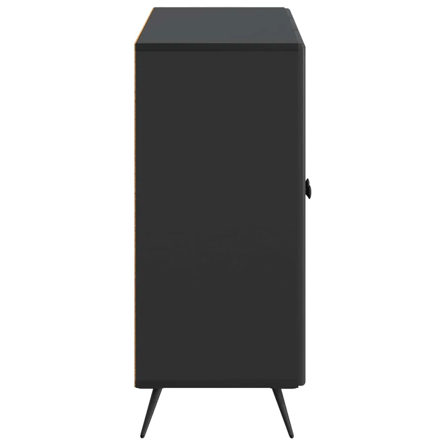Buffet Noir 89 x 34,5 x 80 cm Bois d'ingénierie - 7