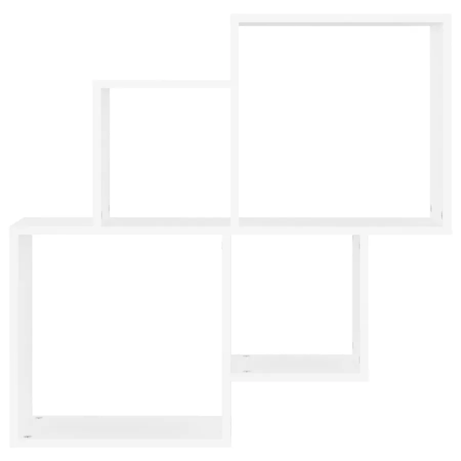 Étagère murale cube Blanc 80x15x78,5 cm Bois d’ingénierie - 3
