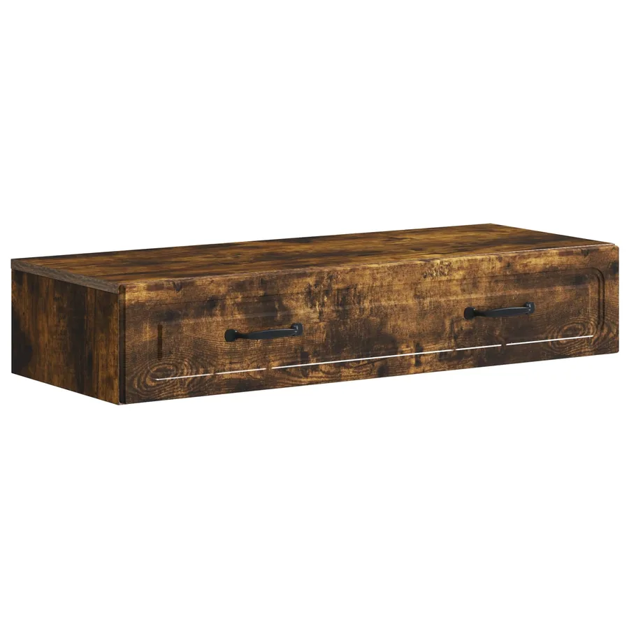 Table d'appoint murale Chêne fumé 87,5 x 34,5 x 17 cm - 2