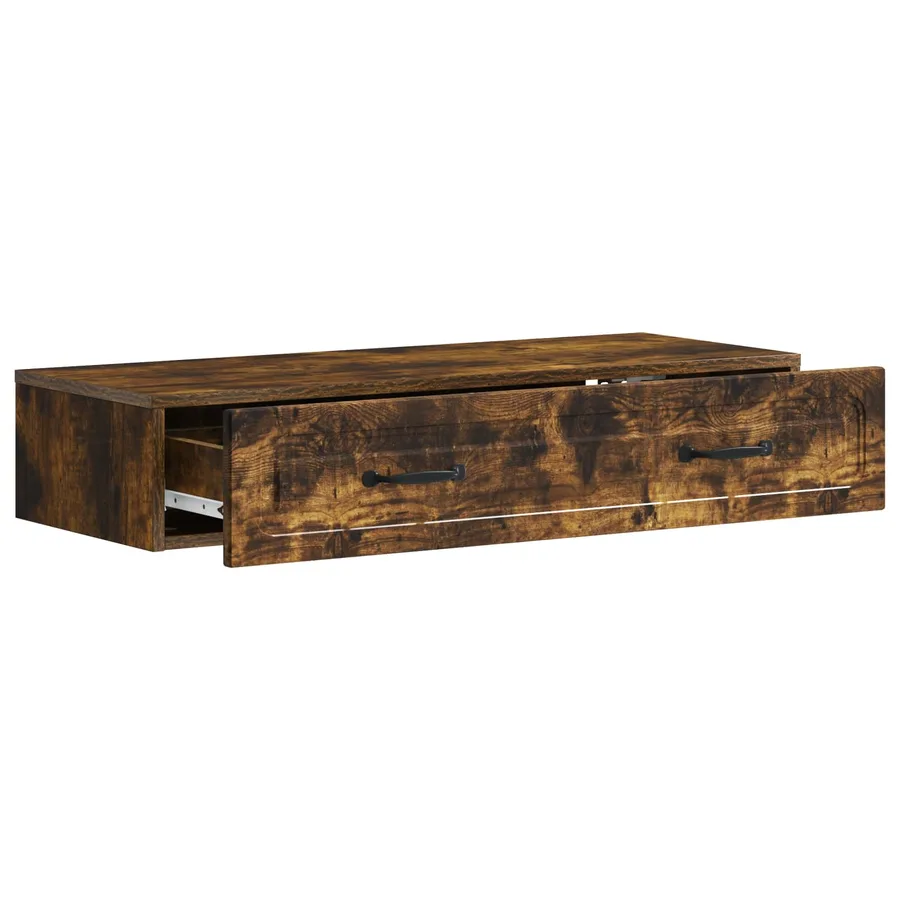 Table d'appoint murale Chêne fumé 87,5 x 34,5 x 17 cm - 4