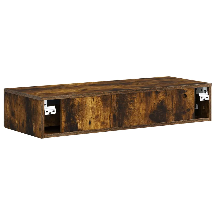 Table d'appoint murale Chêne fumé 87,5 x 34,5 x 17 cm - 7