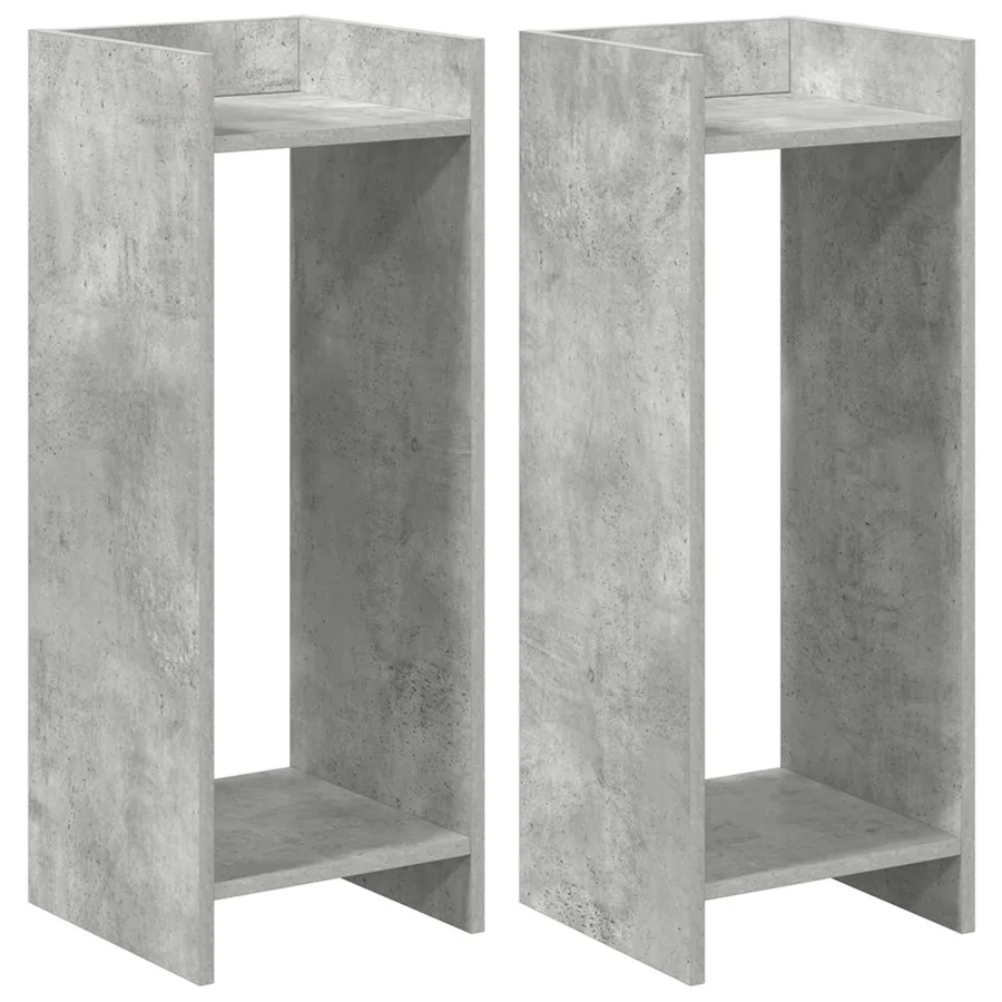 Support de Plante 2 pc Gris Béton 30 x 30 x 80 cm - 2