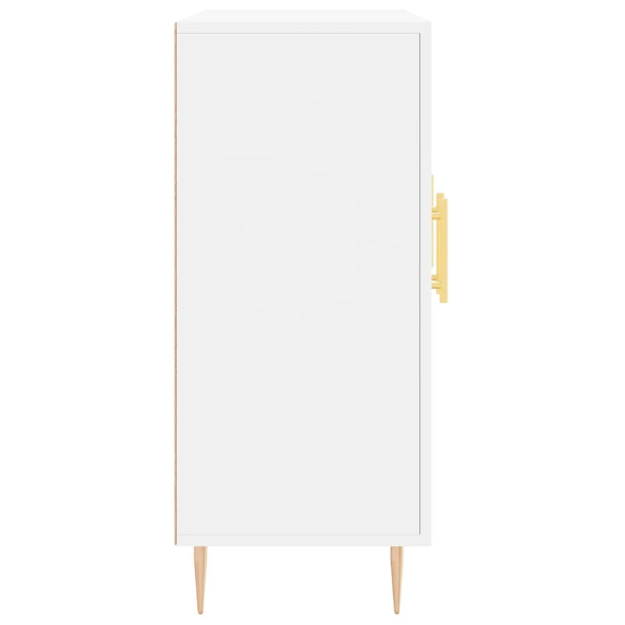 Buffet blanc 90x34x80 cm bois d'ingénierie - 6