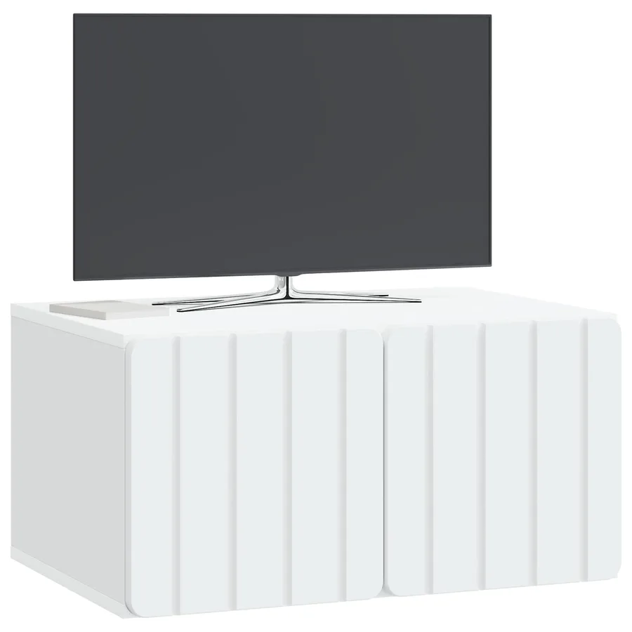 Meuble TV mural 59,5 x 41 x 30 cm Blanc Bois d'ingénierie - 3