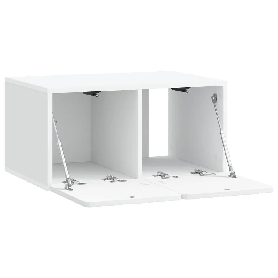 Meuble TV mural 59,5 x 41 x 30 cm Blanc Bois d'ingénierie - 5