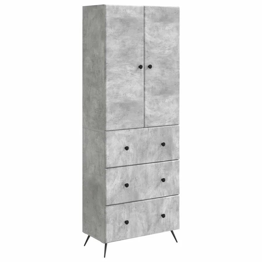 Ensemble de Meubles 2 pcs Gris béton 66 x 34,5 x 90 cm - 2