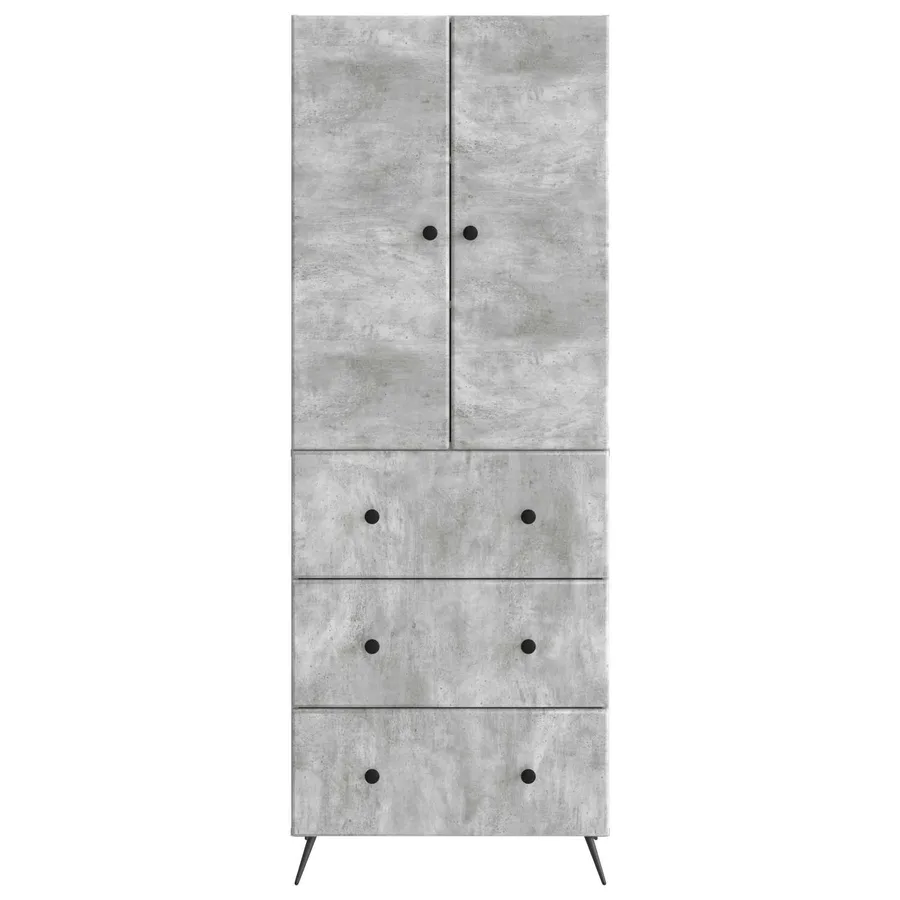 Ensemble de Meubles 2 pcs Gris béton 66 x 34,5 x 90 cm - 5
