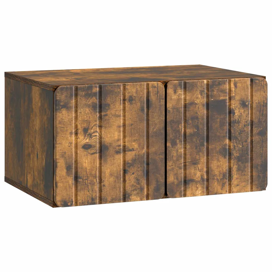 Meuble TV mural 59,5 x 41 x 30 cm Chêne fumé Bois d'ingénierie - 2