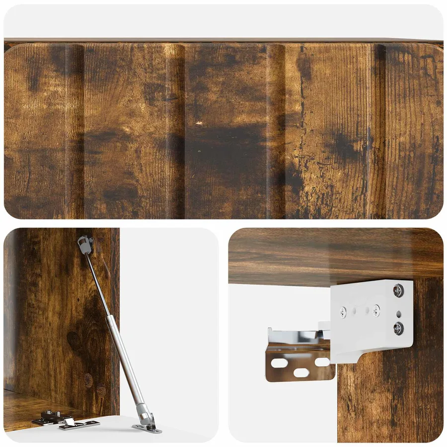 Meuble TV mural 59,5 x 41 x 30 cm Chêne fumé Bois d'ingénierie - 9
