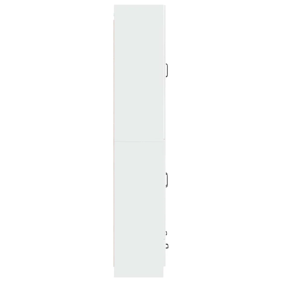 Ensemble de Meubles 2 pcs Blanc brillant Bois d'ingénierie - 6