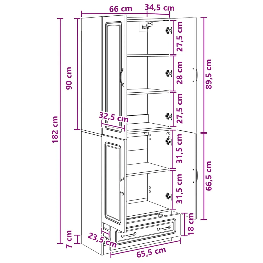 Ensemble de Meubles 2 pcs Blanc brillant Bois d'ingénierie - 8
