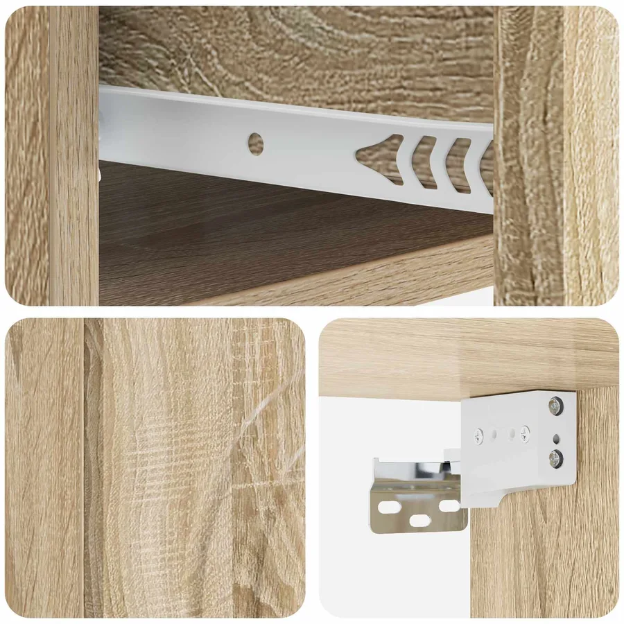 Cabinet de chevet mural 2 pcs Chêne Sonoma 33 x 34,5 x 20 cm - 10