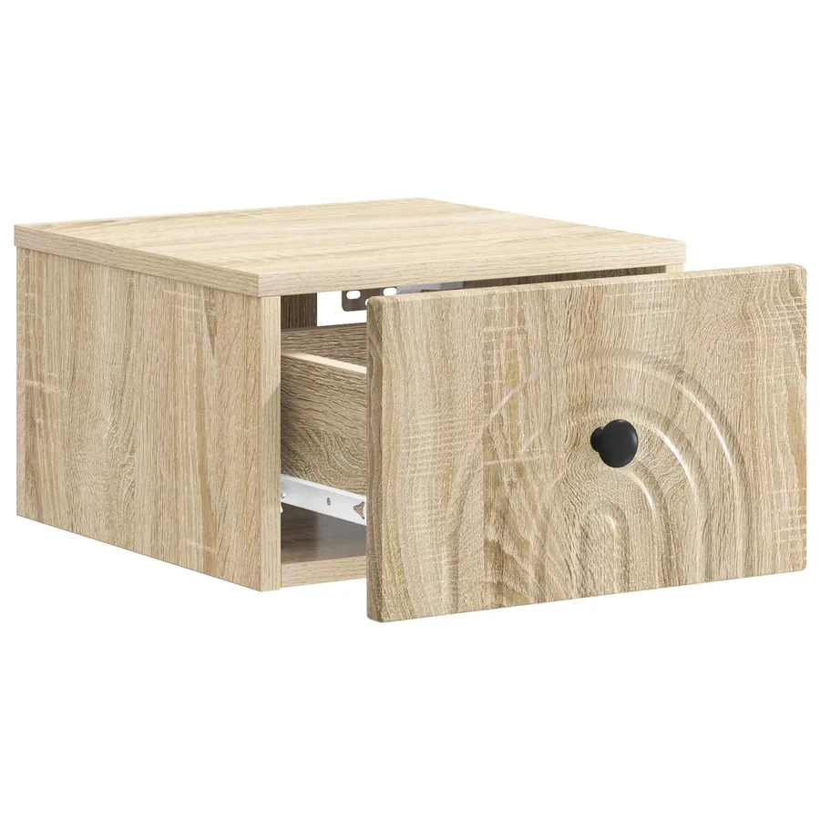 Cabinet de chevet mural 2 pcs Chêne Sonoma 33 x 34,5 x 20 cm - 6