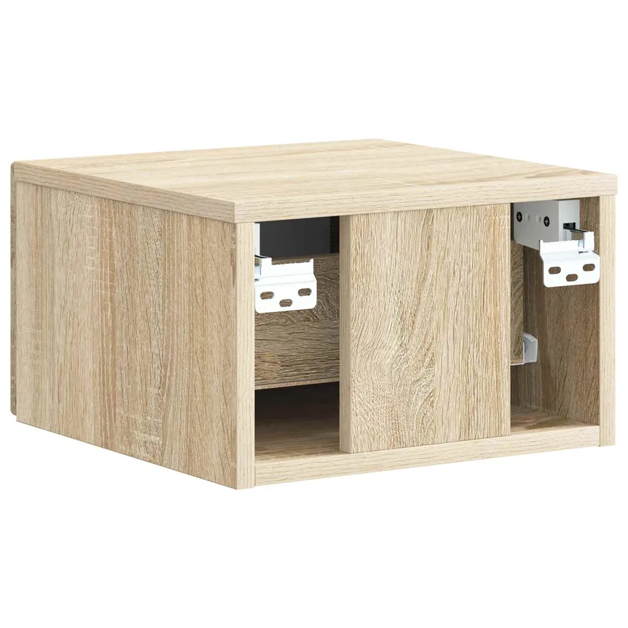 Cabinet de chevet mural 2 pcs Chêne Sonoma 33 x 34,5 x 20 cm - 9
