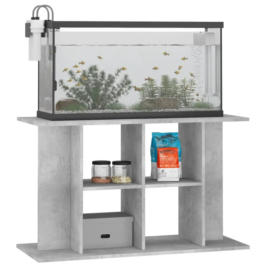 Support d'aquarium en béton gris 100 x 40 x 60 cm Bois d'ingénierie - 3