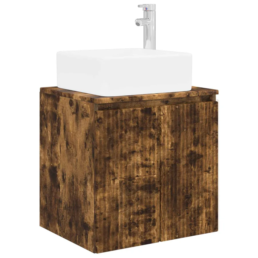 Ensemble d'armoire de salle de bain 5 pcs Chêne fumé - 7