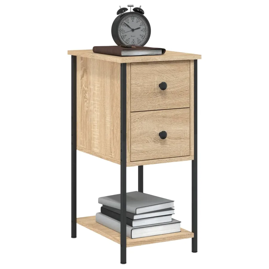 Table de chevet chêne sonoma 32x42x70 cm bois d'ingénierie - 3