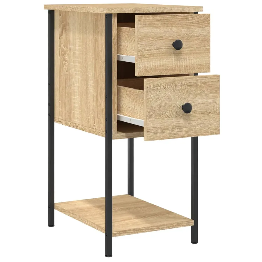 Table de chevet chêne sonoma 32x42x70 cm bois d'ingénierie - 5