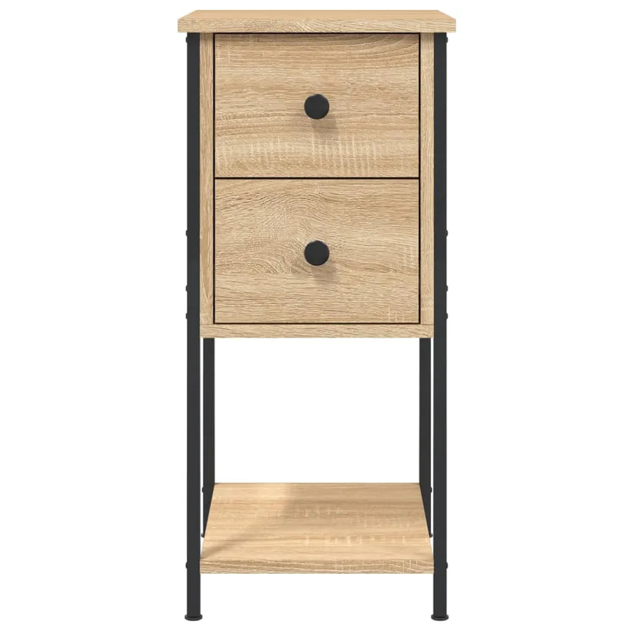 Table de chevet chêne sonoma 32x42x70 cm bois d'ingénierie - 6