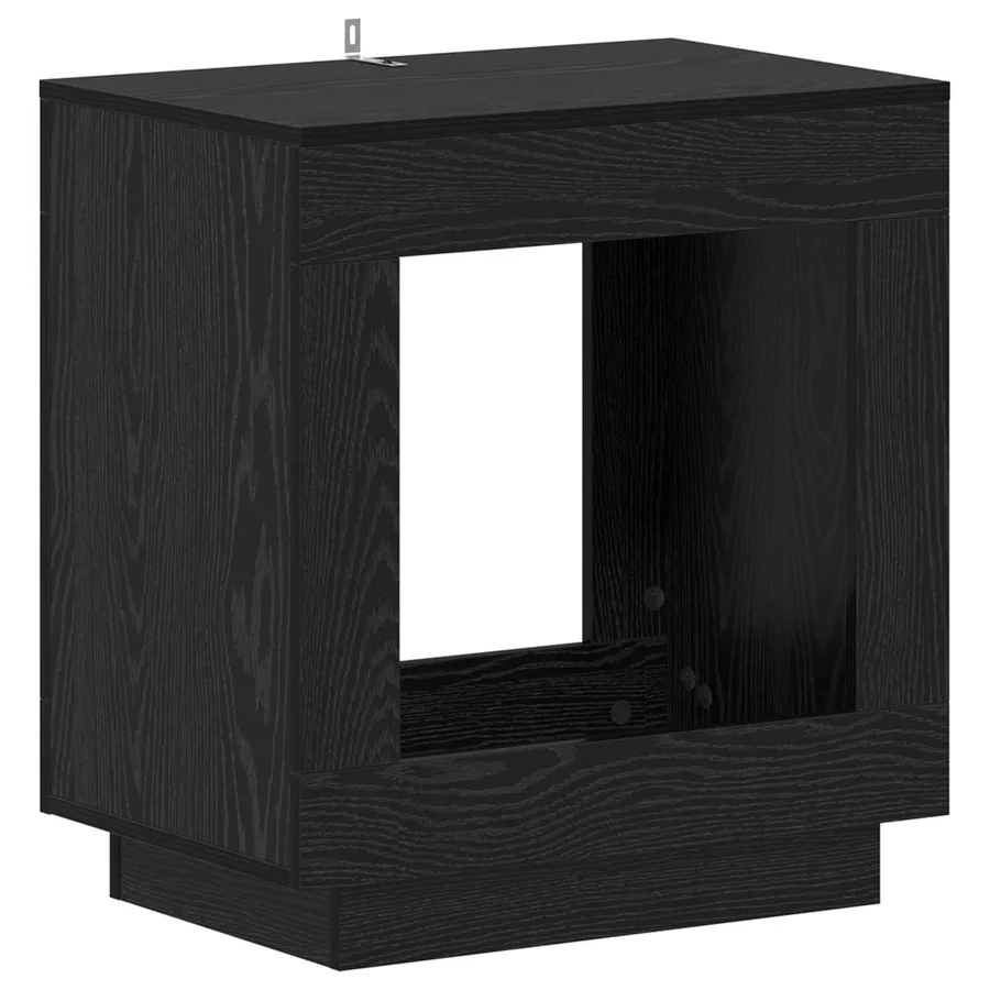 Table d'appoint Chêne noir 60 x 40 x 65 cm Bois d'ingénierie - 2