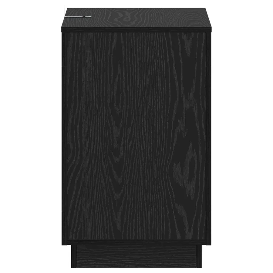 Table d'appoint Chêne noir 60 x 40 x 65 cm Bois d'ingénierie - 5