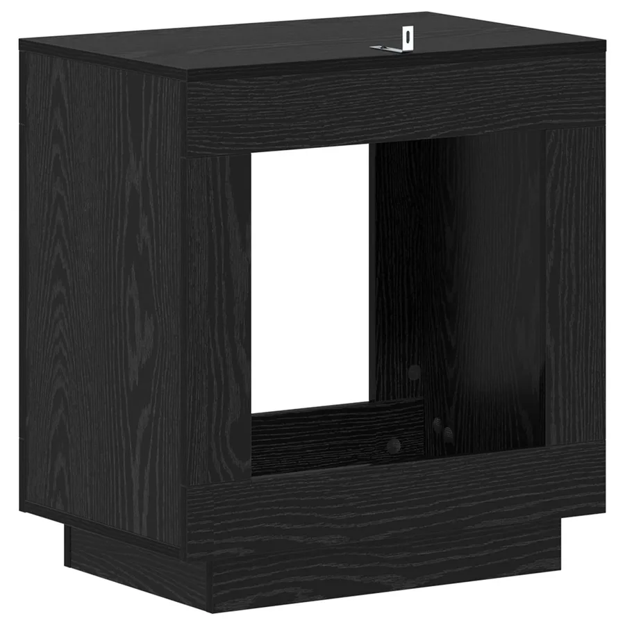 Table d'appoint Chêne noir 60 x 40 x 65 cm Bois d'ingénierie - 6
