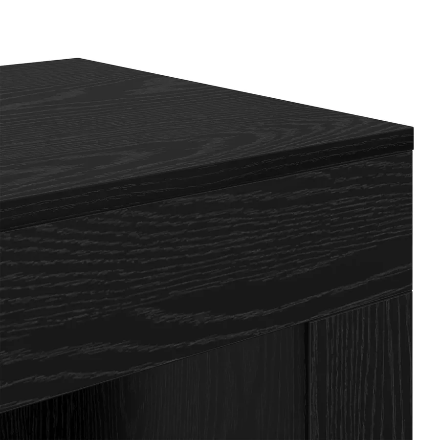 Table d'appoint Chêne noir 60 x 40 x 65 cm Bois d'ingénierie - 8