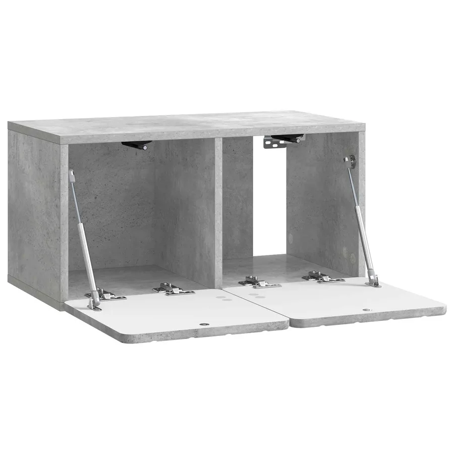 Meuble TV mural 59,5 x 31 x 30 cm Gris béton Bois d'ingénierie - 5