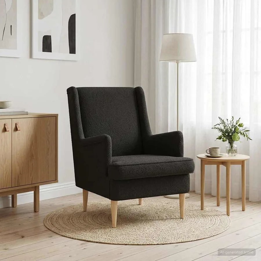 Fauteuil Noir Tissu