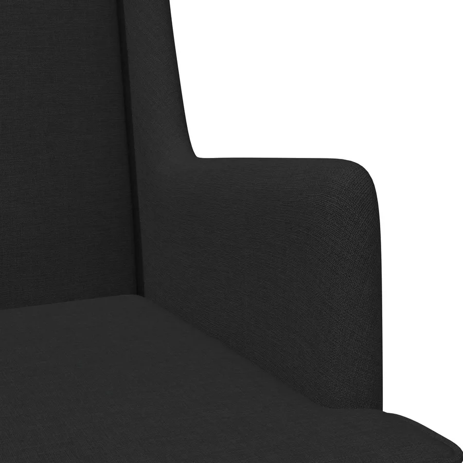 Fauteuil Noir Tissu - 7