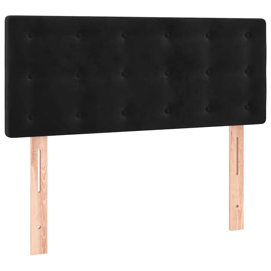 Sommier à lattes de lit avec matelas Noir 90x190 cm Velours - 6